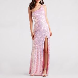 Windsor Lyla One Should Sequins Formal Pink Dress